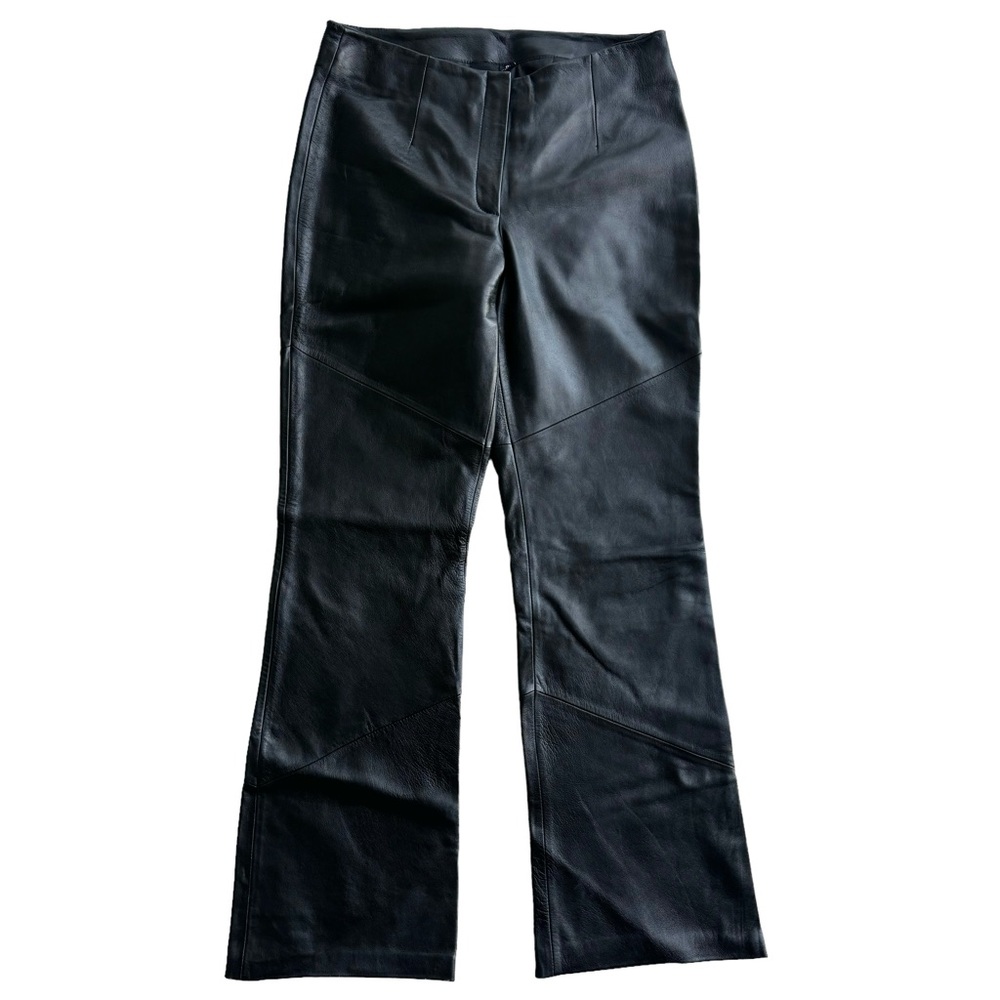 Wilsons Leather Pants Black High Rise Straight Leg Women’s